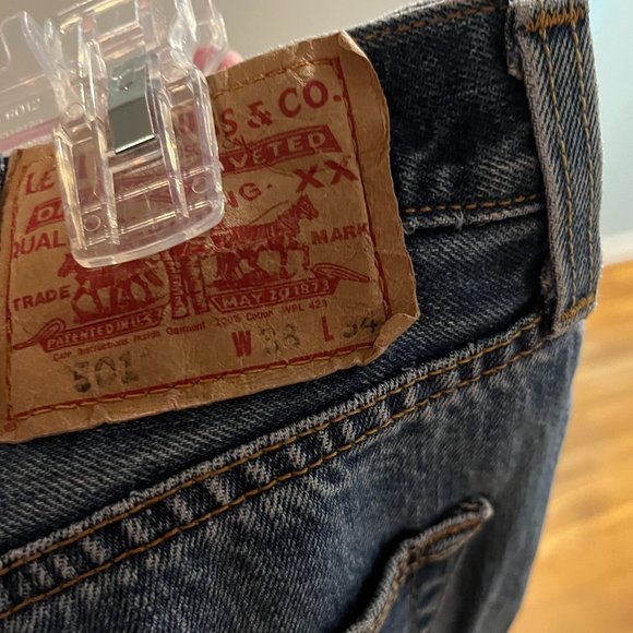 Women's Levi's 501 original fit Jeans, Button Fly, W33 L34 - Picture 8 of 12